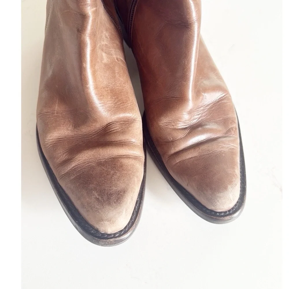 BLAY Brown Leather Knee-High Boots
